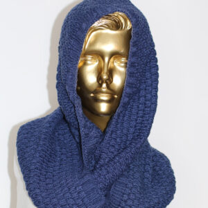 Blue Knit Scarf