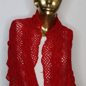 Red Knitted Shawl,
