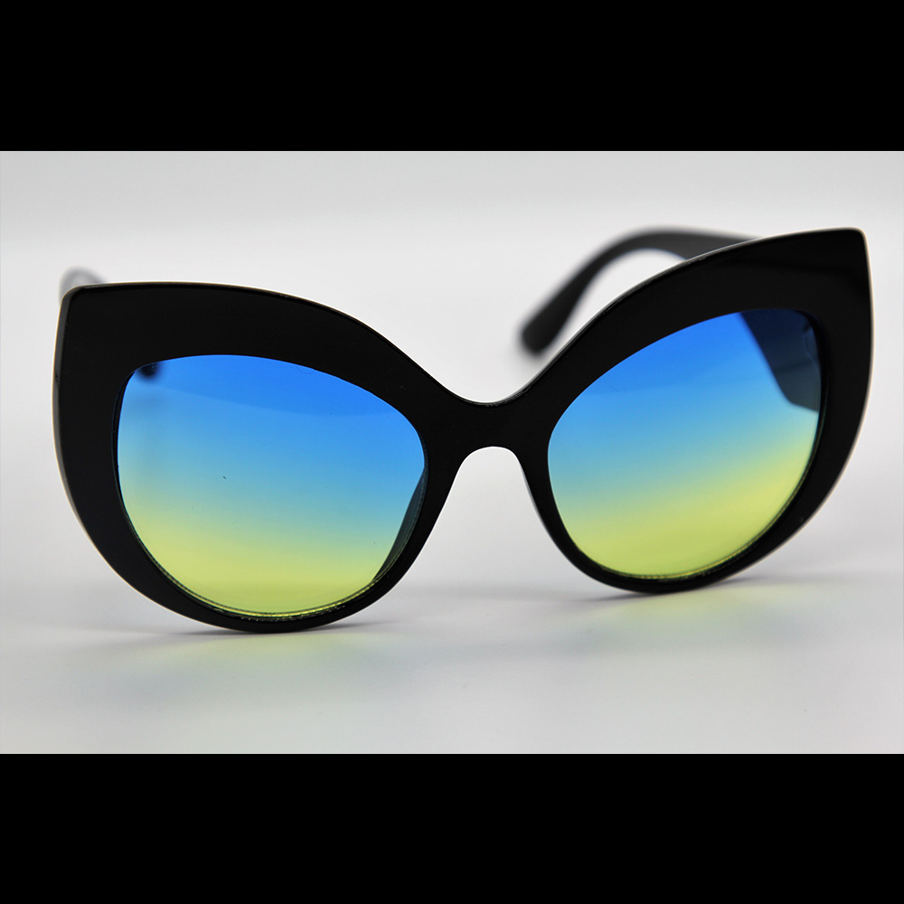 Blue and yellow umbra sunglasses