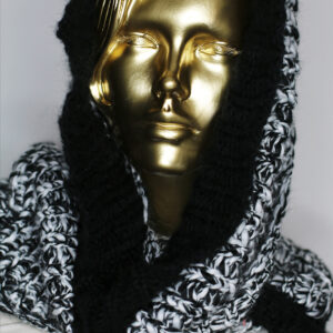 Black and White  Knit Scarf