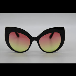 Fuchsia and Yellow Black Framed Sunglasses